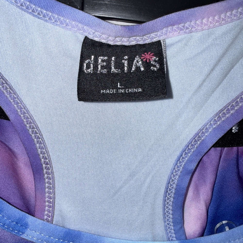 Delia's Women's Tie-Dye Pajama Set Live Your Dream Large Sleepwear NWT Top Short - Picture 3 of 8